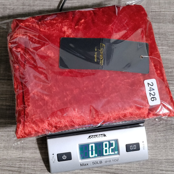 Espresso Womens Red Velour Dress Size Large Sleeveless V-Neck Mermaid Valentines - Picture 12 of 12